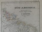 1854 Northeast South America  brazil  The Guianas  Antique Map By Carl Flemming