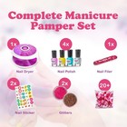 Bubbly Girlz 42  Pcs Kids Spa Day Kit Waterfall Foot Spa Nail Spa For Girls