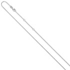 14k White Gold 18 Inch Leslie s 1 2mm Flat Cable 1in 1in Chain Necklace
