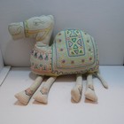 Camel Plush Embroidered Pillowfort Decor New Nursery Pillow White Teal   Coral