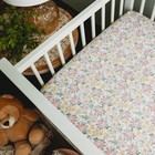 Parent s Choice 100  Cotton Fitted Crib Sheets For Baby Girls  2-pack 