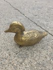 Mcm Vintage Solid Brass Duck Figurine Made In Korea