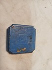 Vintage 1930s Blue Rose Lanchere Silver Tone   Blue Floral Compact