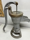 Vintage Antique Cast Iron Silver Hand Well Water Pump Barnes Mfg Co Mansfield Oh
