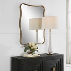 Pavia Shaped Iron Strap Wall Vanity Mirror Uttermost 09930