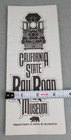Vintage California State Railroad Museum Advertising Guide Map Brochure Pamphlet