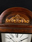 Wood Regulator Wall Clock Roman Numeral Dial Scrollwork Pendulum Quartz 30 
