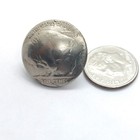 Vintage Buffalo Nickel Five Cent Coin Pin Usa Americana Us Currency Patriotic