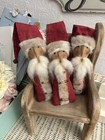 Handmade Primitive Individual Christmas Grungy Santa Bowl Fillers  Ornies