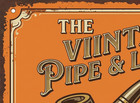 Vintage Advertising Sign Print Pipe   Leaf Store Retro 1940s  5  X 7  Accent