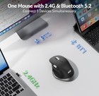 Ergonomic Mouse Bt5 2 2 4ghz   Bluetooth Computer Mouse For Laptop  6 Adjustable