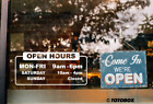 Custom Shop Store Open Hour Decal Vinyl Sticker Window Door Wall Sign Decals