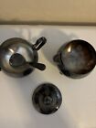 Oneida Usa Creamer And Sugar Bowl With Spoon Silver-plate Set