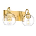  Modern Brushed Gold Bathroom Light Fixtures  2-light Brushed Gold - 2 Light