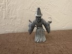 Vintage Pewter Wizard Figurine With Crystal Ball Spoontiques