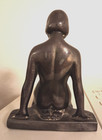 Vintage Art Deco Bookend Cast Metal Nude Lady Figure