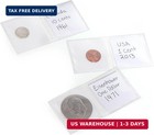 Leuchtturm Lighthouse - Clear Coin Flips 2  X 2  Double Pockets For Coins Up 42