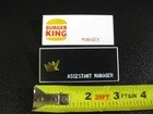 Burger King  bk  Uniform Employee Name Badges W  Management Titles  Retro Logo 