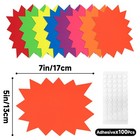 Joycraft Starburst Signs  Fluorescent Garage Sale Signs 7x5 In  Solid Colors
