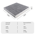 Premium Activated Carbon Cabin Air Filter C35519 For Honda Accord 2003-2020 Civi