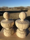 Large Birch Plywood Royalty Finial  5 1 4     Diameter  Set Of Two 