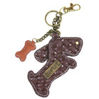 Chala Playful Puppy Dog Key Chain Purse Leather Bag Fob Charm New