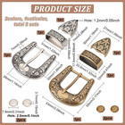 Benecreat 2 Set Gold Silver Western Cowboy Buckle Set  Alloy Belt Buckle Set Cav