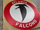 Vintage Atlanta Falcons Logo 3  Nfl Avery Cloth Fabric Sticker Decal Patch 1960s