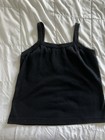 Dorsett Sportswear Women   s Black Cotton Camisole Graphic Print Embroidered M