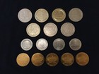 Lot Of 16 -- Vintage Casino Slot Gaming Tokens Coins  1  5 --  collectible 
