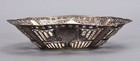 Antique German  800 Silver Oval Reticulated Basket W Repousse Cherubs 5 4 Ozt