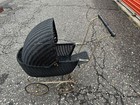 Antique Wicker Doll Baby Buggy carriage stroller 28   x28   x13cool Itemrestoration 