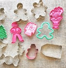 Lot Of 19 Christmas Cookie Cutters Many Vintage Tupperware  Etc