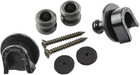 Real Fender Locking Strap Buttons Black W felt   Mounting Screws Strat tele Lock