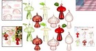 Chic Glass Mushroom Planters - 12 Colorful Hanging Vases For Indoor Decor