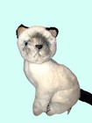 Russ Yomiko Berrie Vintage Plush Siamese Cat Beige Blue Eyes Stuffed Animal