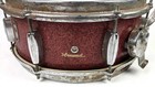 Vintage 1960   s Stencil Red Sparkle Snare Drum Mij Japan 5    X 14    Wood Howard