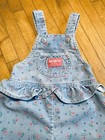 Vintage Oshkosh Bgosh Corduroy Flower Bubble Ruffle Overalls 24 Months 80s 1990s