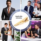 6 Pcs Tie Clips For Men  6 Classic Colors Upgrade Tie Bar  Non-slip Tie Clip For