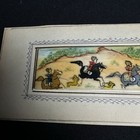 Rare Persian Or Iranian Miniature Oil Painting On Celluloid Hunting Scene