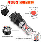 4x 3157 Led Red Strobe Flash Brake Stop Bulbs Tail Blinking Light Safety Warning
