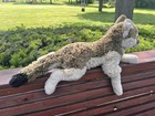 Rare Htf Fao Schwarz Timber Wolf Brown Plush Stuffed Animal Hard Nose 27   