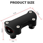 Black 1  Handlebar Risers Top Clamp For Harley Touring Dyna Softail Sportster