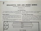 Vtg Jail Prison Catalog Page 1940 Decatur Iron Ornamental Pauly Stewart Van Dorn