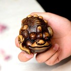 Chinese Zi Sha Clay 3 Legged Toad Statue Lucky Frog Feng Shui Collection Decor
