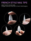 500pc Stiletto Half Cover Fake False Nail Tips Regular Salon Pointed Artificial