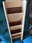 Vintage Style  Oak Wooden Mail letter bills key Holder Wall Mount 3 Slots