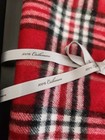 Nwt Murano Mens 100  Cashmere Scarf Red Black White Plaid - One Size