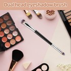 Eyeshadow Brush Eye Makeup Brush Dual Ended Soft Hairs Makeup Tool  black-eb02 