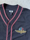 Indianapolis Motor Speedway Baseball Jersey Men   s Large Black Indy 500 Official